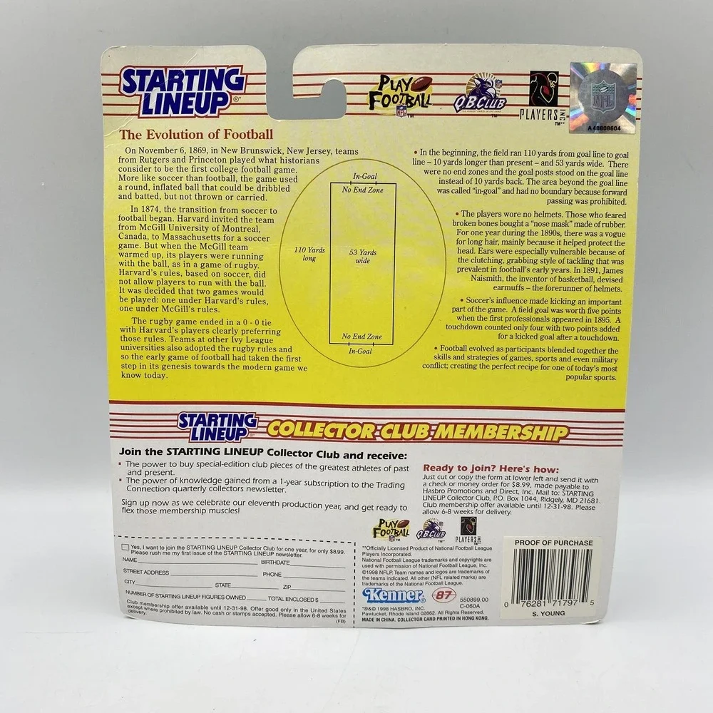 Vintage San Francisco 49ers Action Figure NFL Football‎ Steve Young 1998 90s